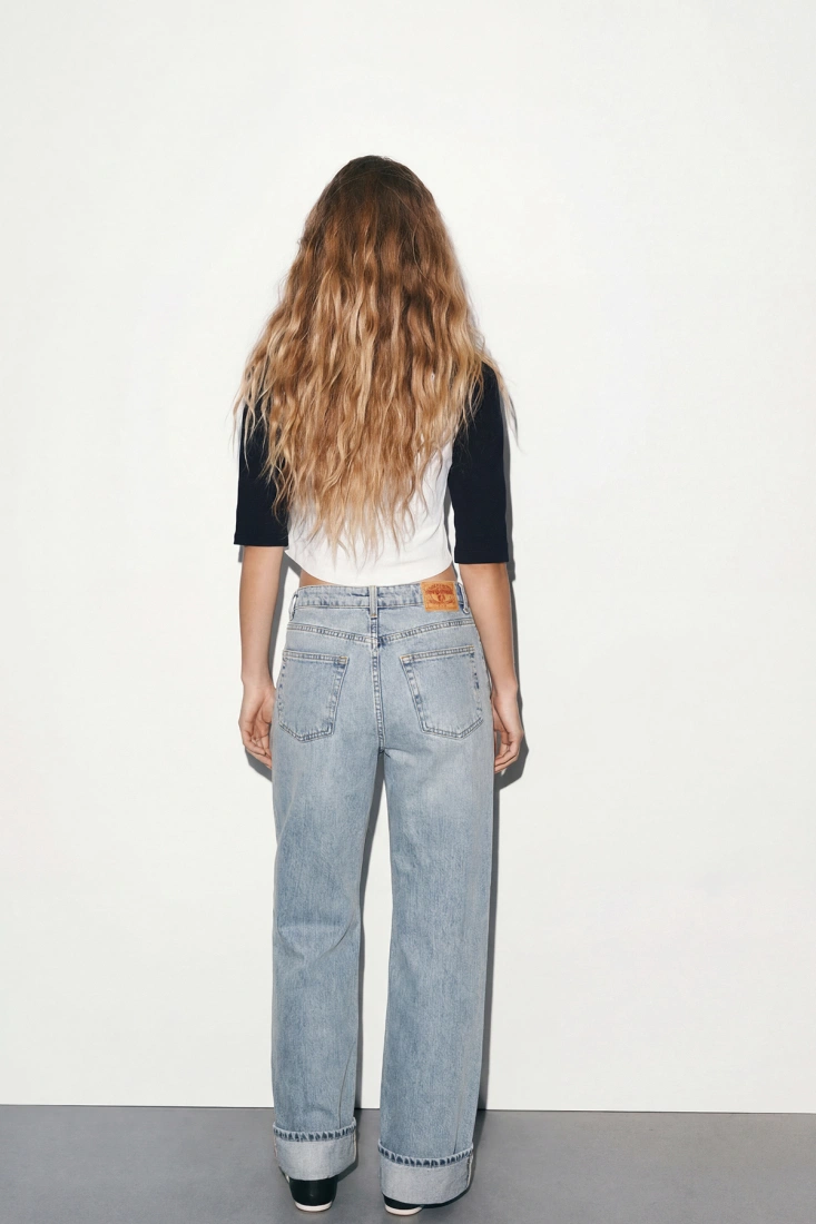 Buz Mavisi Düğme Detay Pantolon ATE-5065 - EYYO