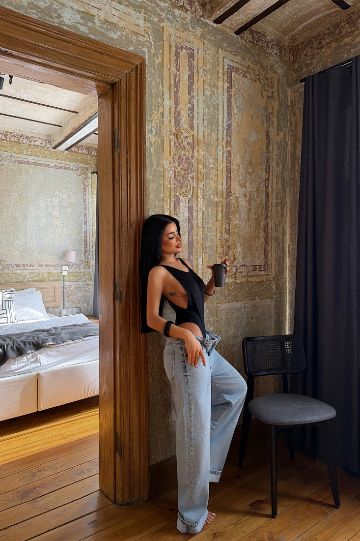 Buz Mavisi Düğme Detay Pantolon ATE-5065 - EYYO