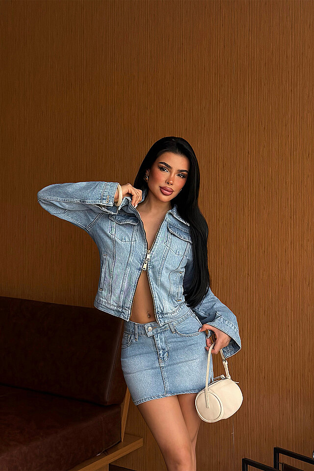 Buz Mavisi Eyfid Denim Takım ATE-5553 - 2