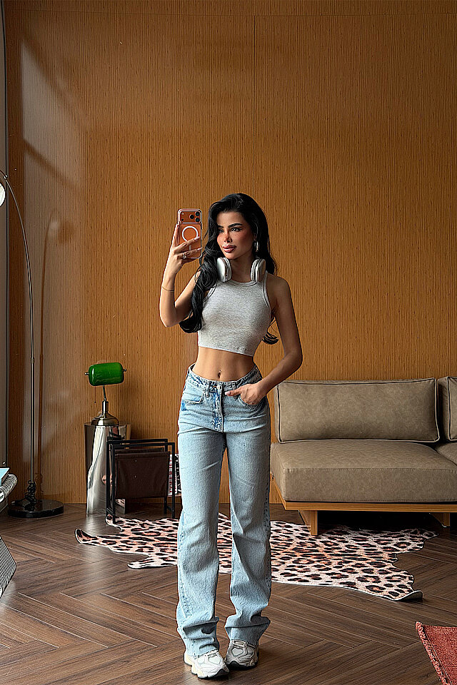 Buz Mavisi Yüksek Bel Jean ATE-5676 - 1