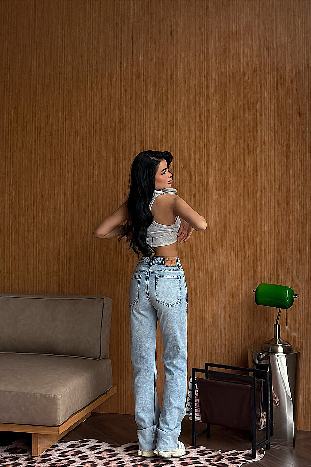 Buz Mavisi Yüksek Bel Jean ATE-5676 - 4