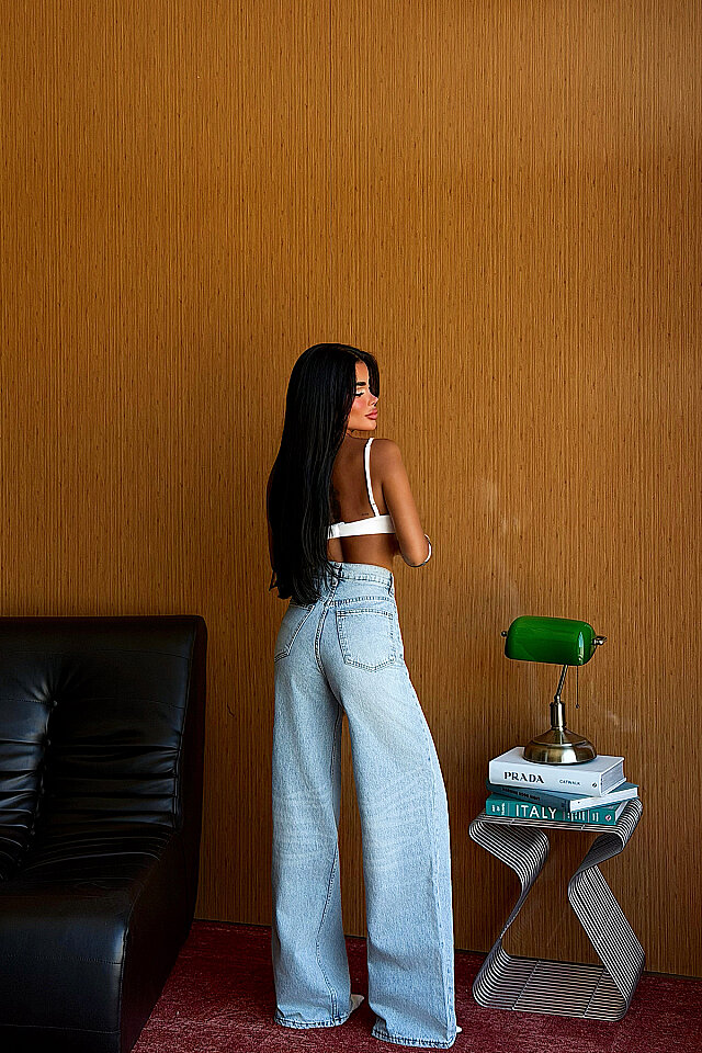 Buz Mavisi Yüksek Bel Jean ATE-6003 - 4
