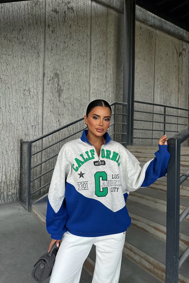Calıfornıa Yazılı Fermuar Detay Sweat ATE-0257 - 3