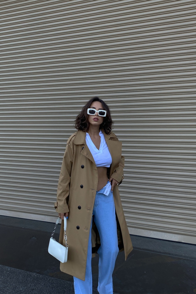 Camel Belted Sleeve Trenchcoat ATE1997 - 6
