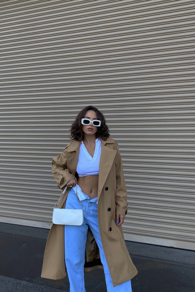Camel Belted Sleeve Trenchcoat ATE1997 - 5