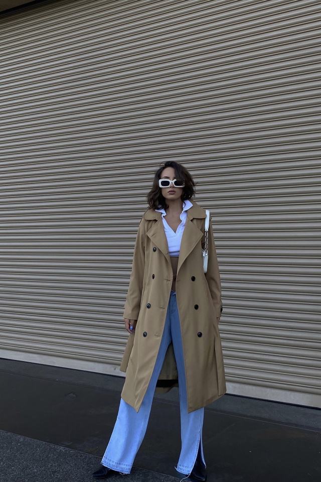 Camel Belted Sleeve Trenchcoat ATE1997 - 4