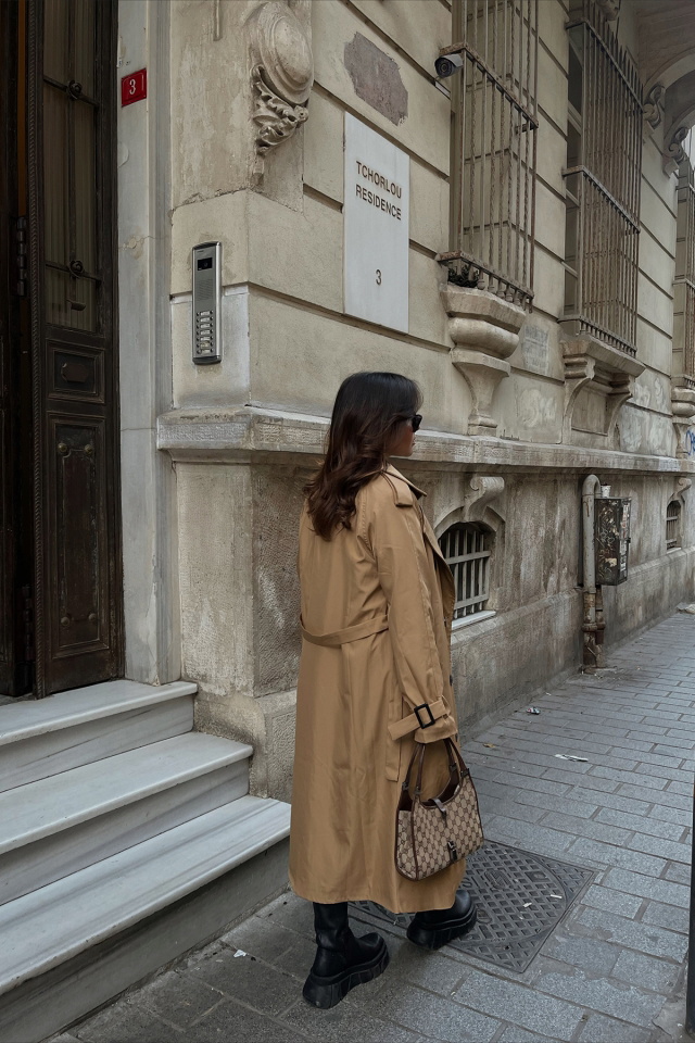 Camel Belted Sleeve Trenchcoat ATE1997 - 3