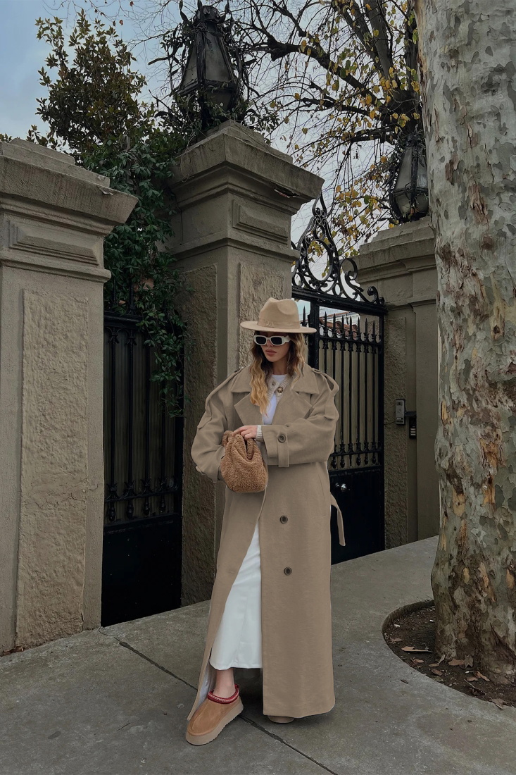 Camel Oversize Kaşe Kaban ATE3736 - EYYO