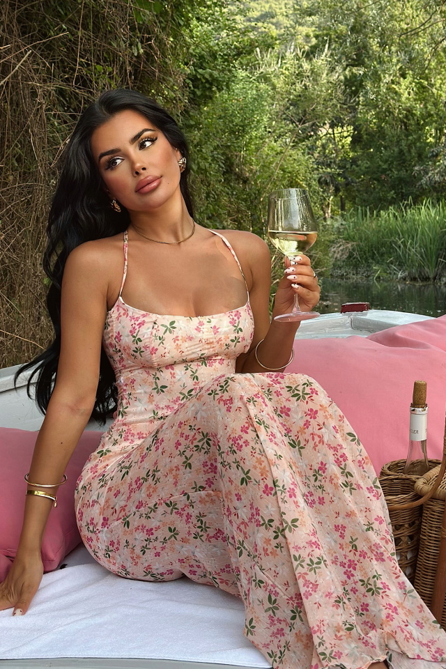 Martine Çiçekli Elbise ATE-1153 - 1