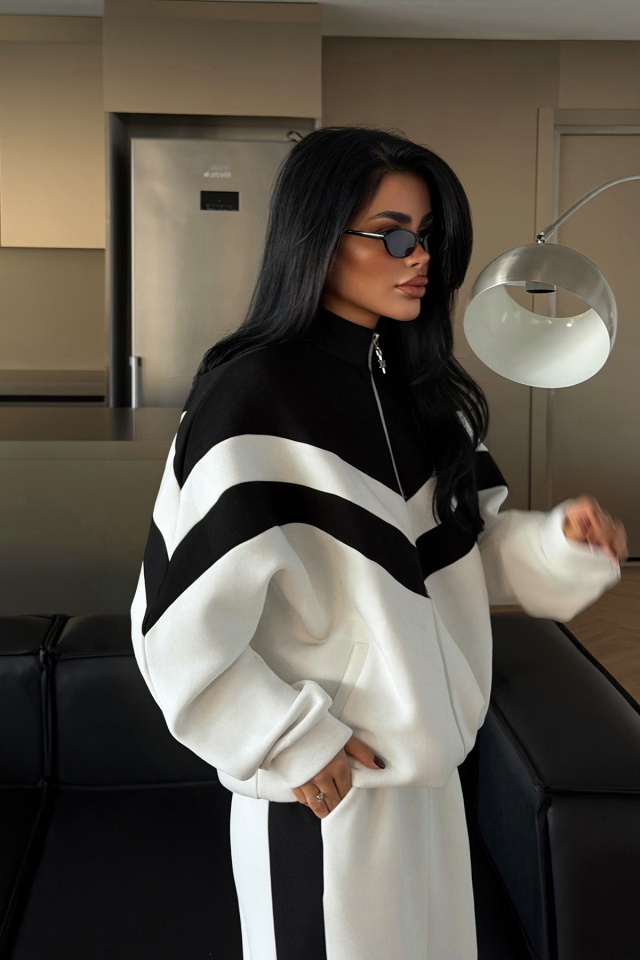 Beyaz Bennyc Eşofman Takımı ATE-4027 - 2