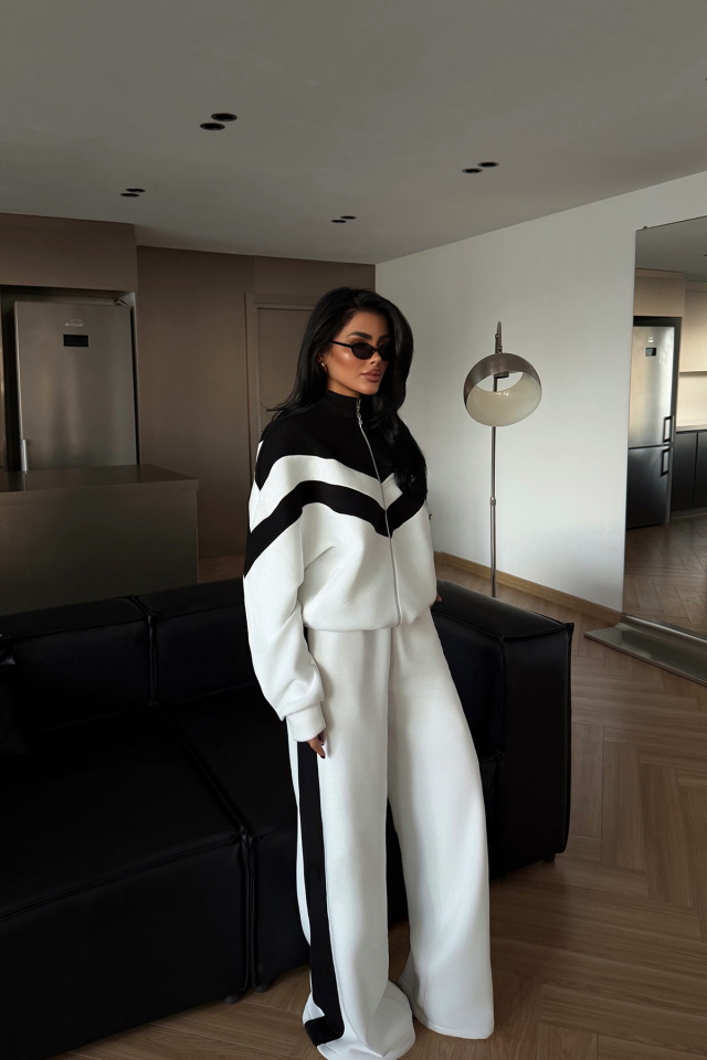 Beyaz Bennyc Eşofman Takımı ATE-4027 