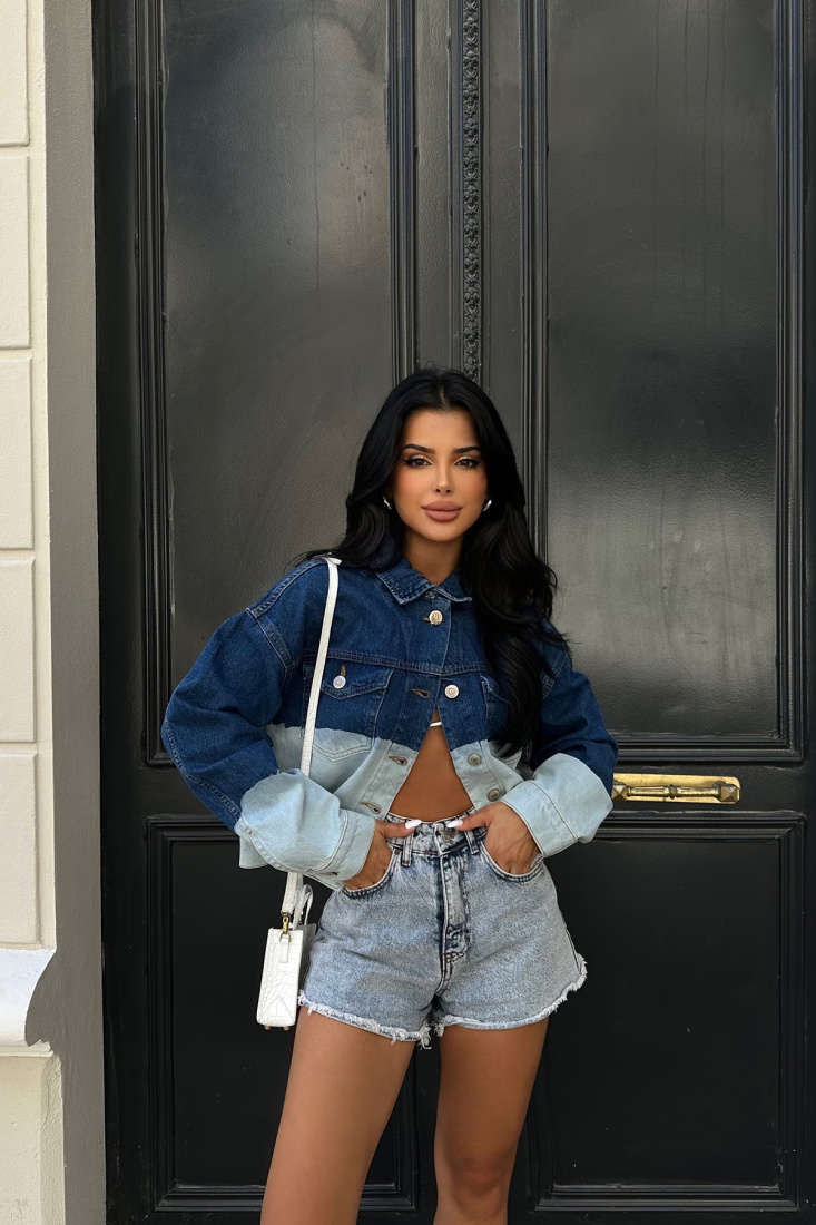 Çift Renk Gömlek Yaka Ceket ATE8163 - EYYO