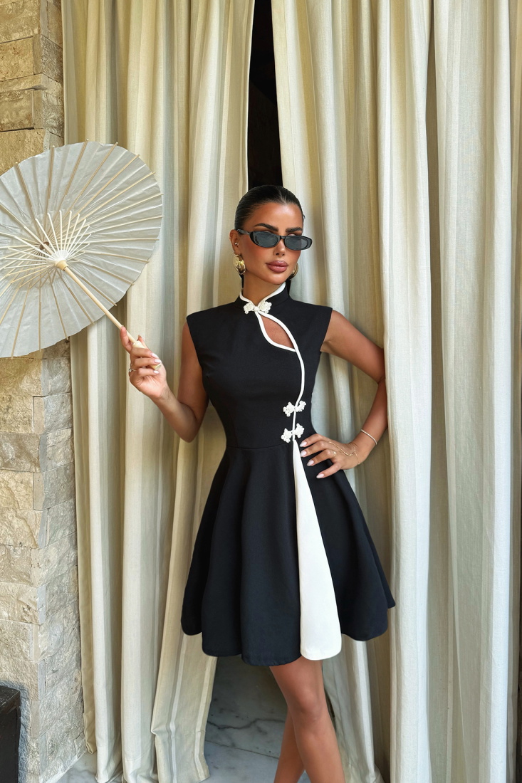 Çift Shona Mini Elbise ATE-3249 - EYYO