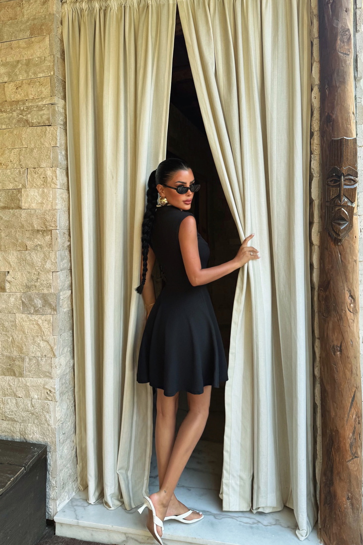 Çift Shona Mini Elbise ATE-3249 - EYYO