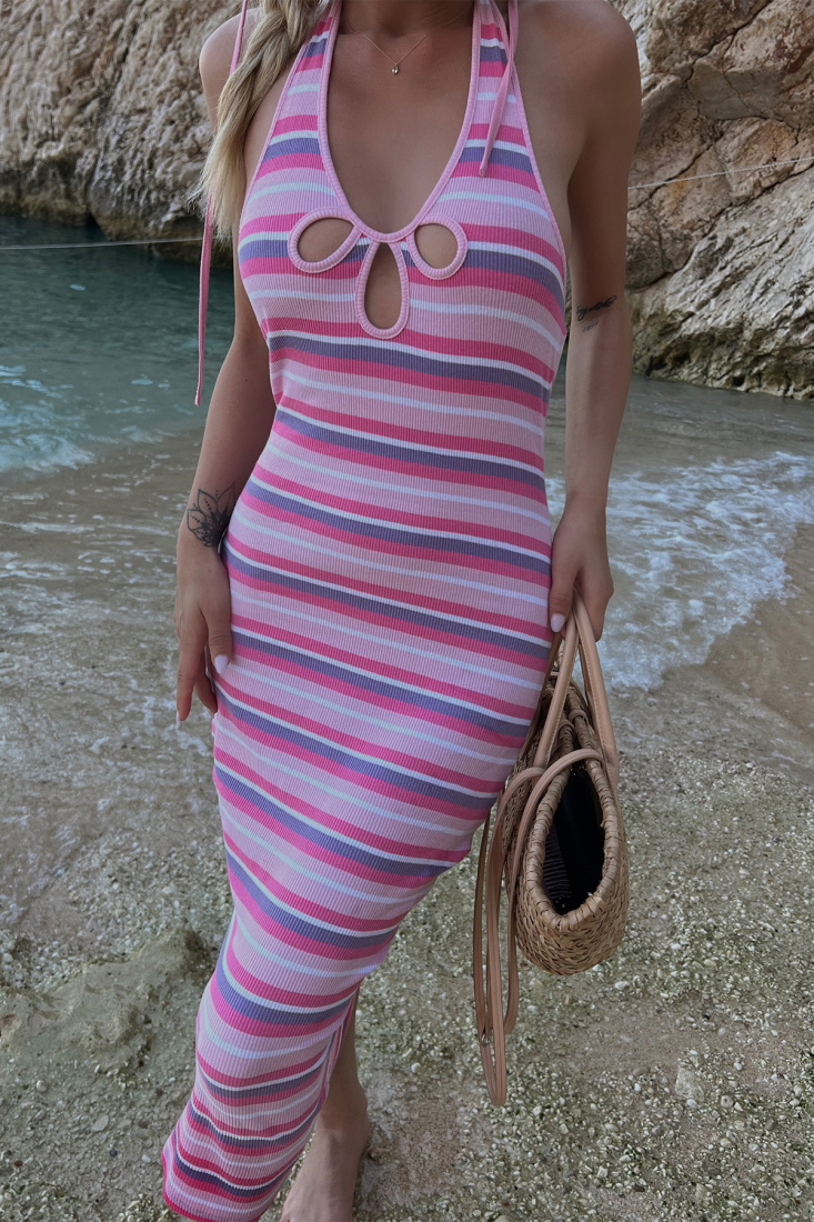 Colorful Maxi Dress ATE1639 - VOOLSH