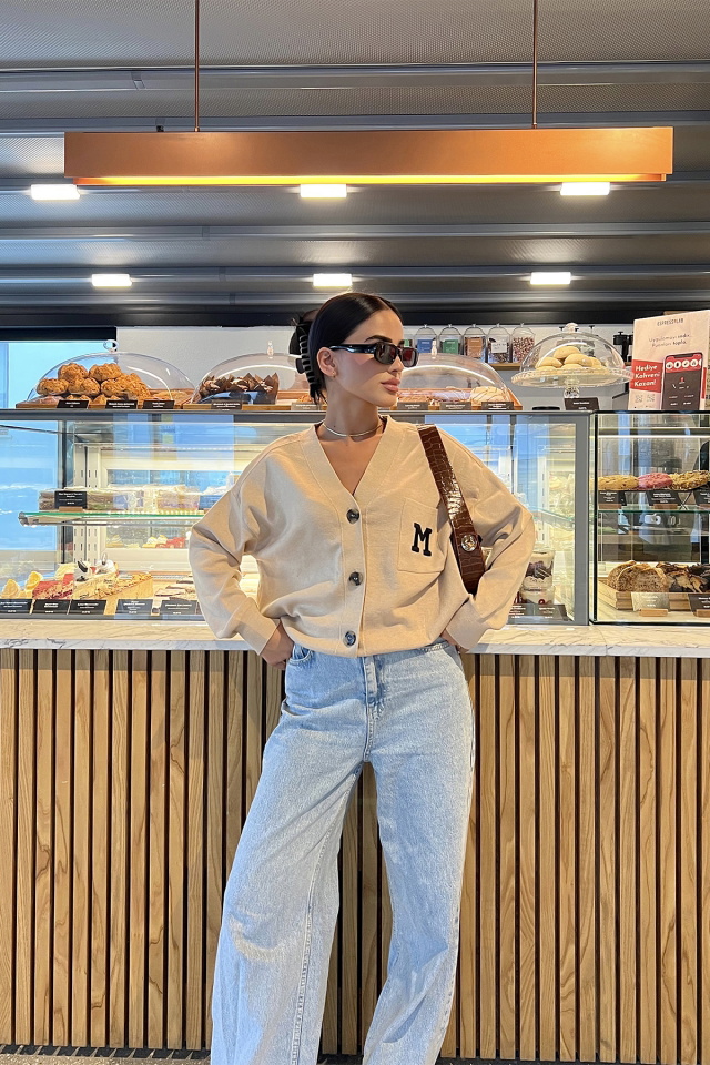 Cream Buttoned Cardigan ATE1969 - 1