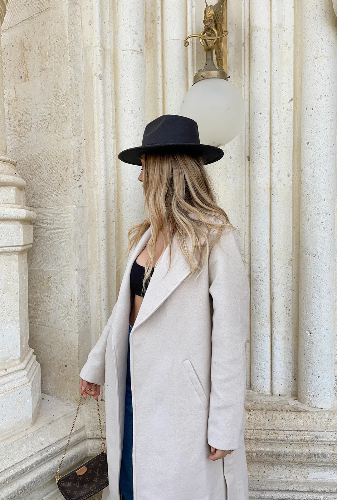 Cream Kasha Coat ATE1891 - EYYO TOPTAN