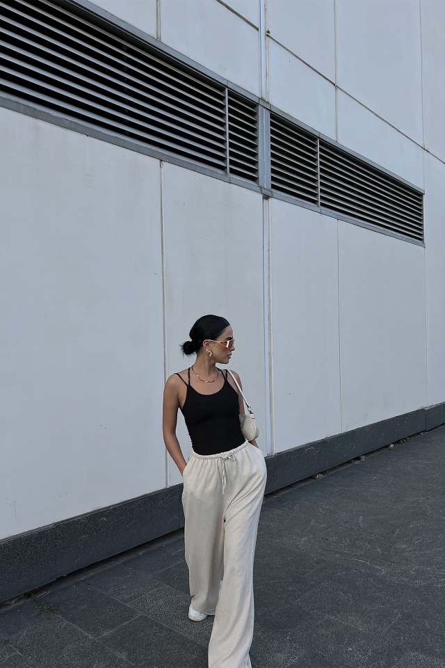 Cream Palazzo Pants ATE2280 - 2