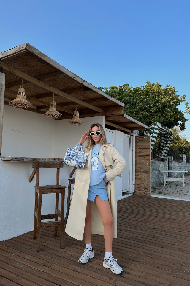 Cream Buttoned Trenchcoat ATE1476 - 3