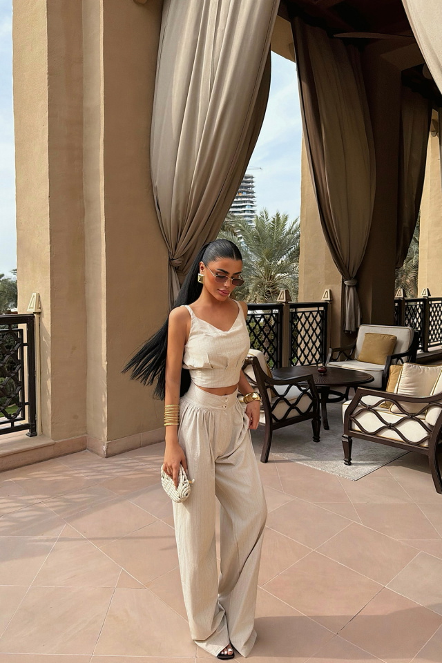 Ekru Salvator Keten Takım ATE-4700 - 4