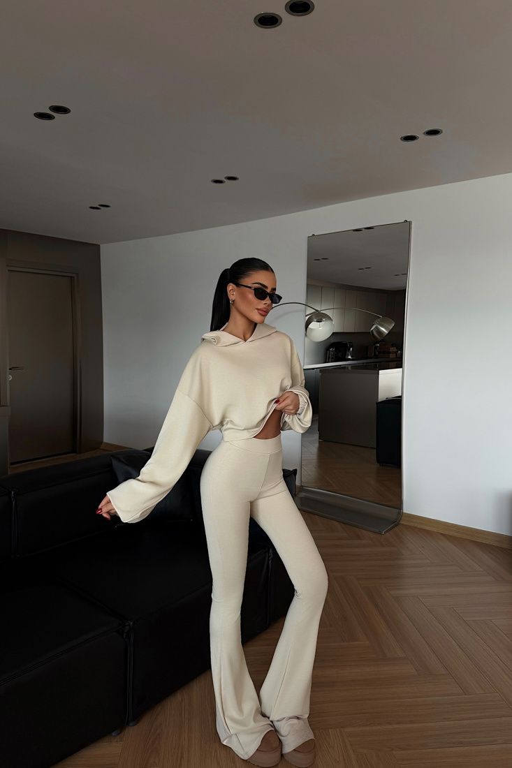 Ekru Kerrie Eşofman Takım ATE-4139 - EYYO