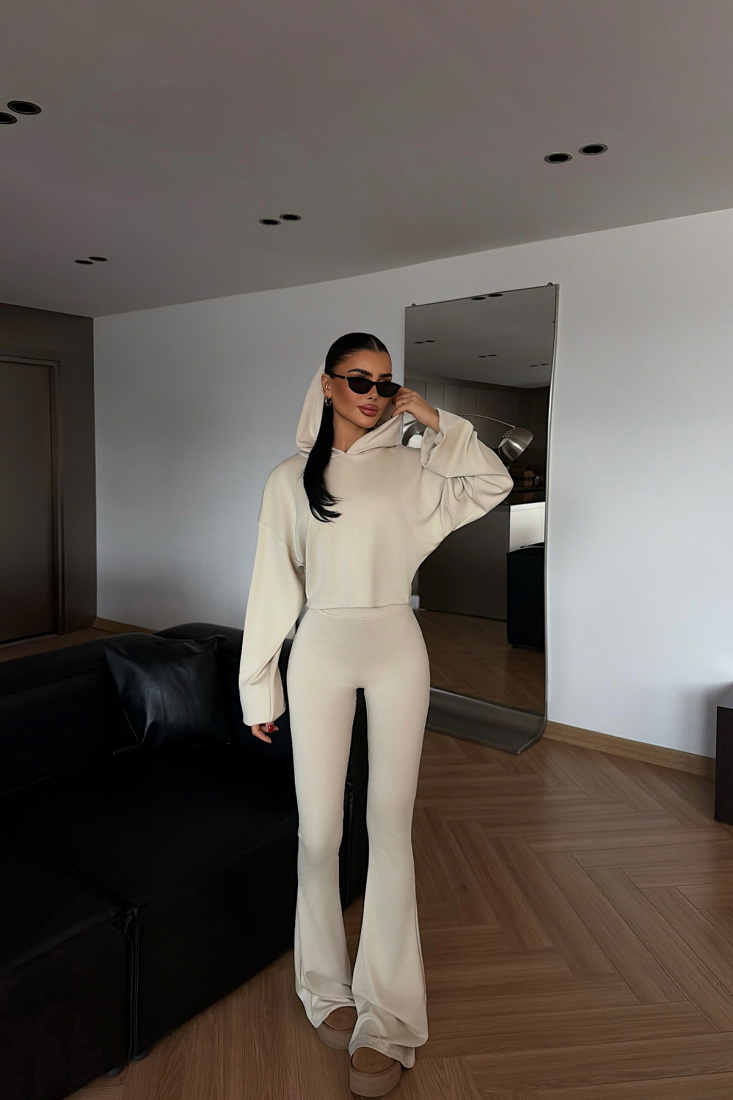 Ekru Kerrie Eşofman Takım ATE-4139 - EYYO