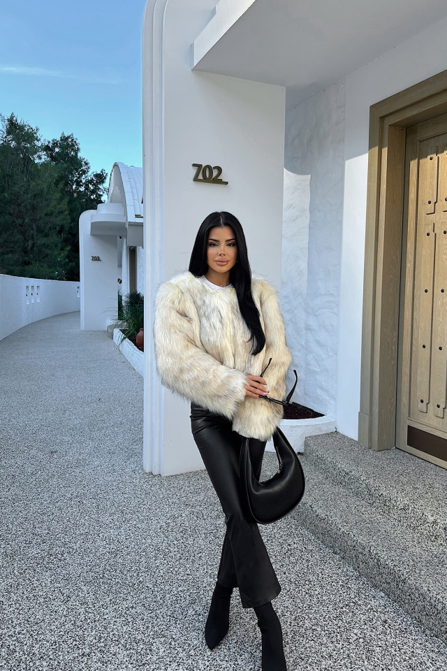Ekru VANESSA Kısa Kürk ATE-0420 - 3