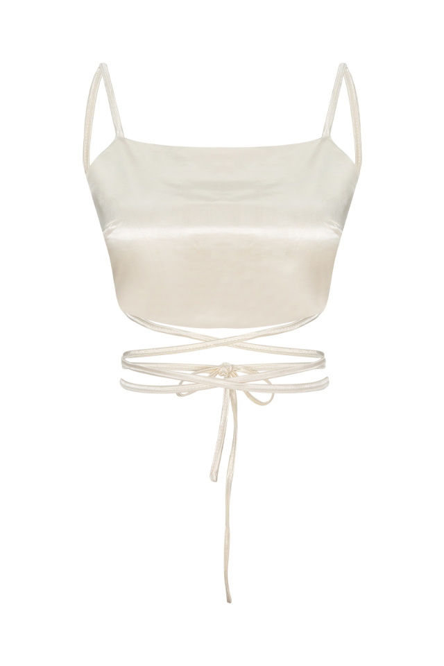 Niji Ekru Crop Top