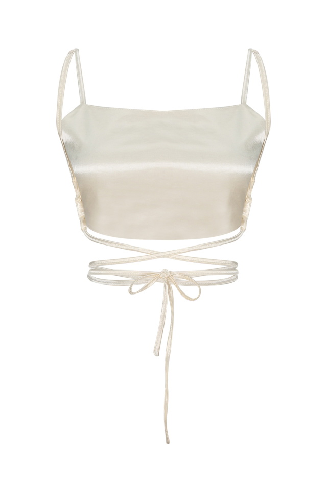 Niji Ekru Crop Top