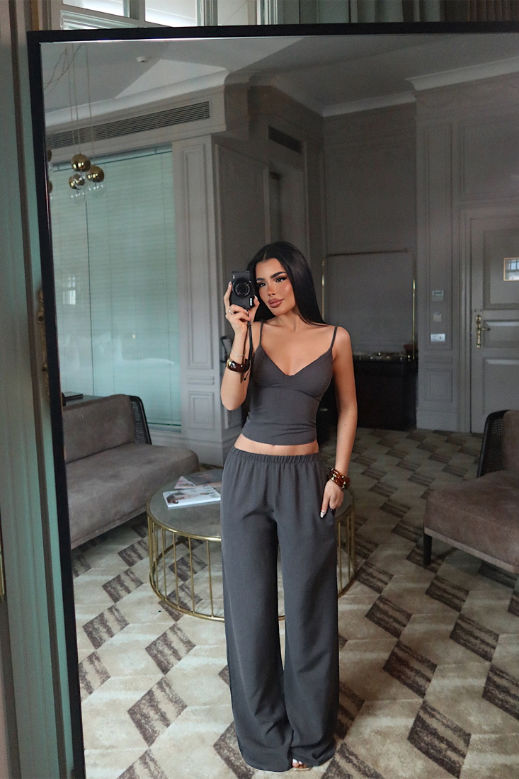 Füme Askılı Pantolonlu Takım ATE-5091 - EYYO