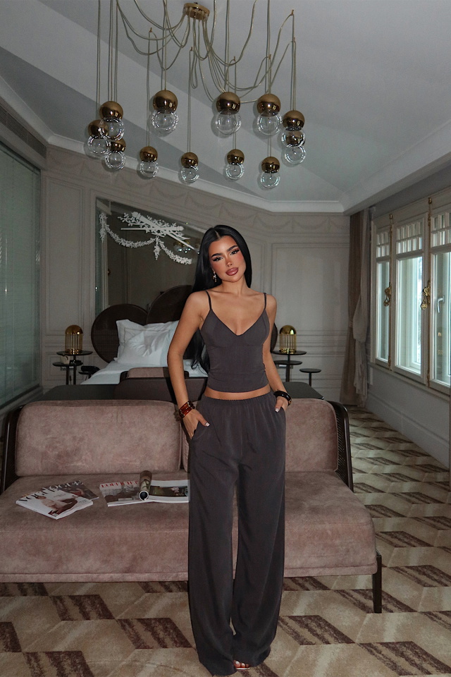 Füme Askılı Pantolonlu Takım ATE-5091 - 3