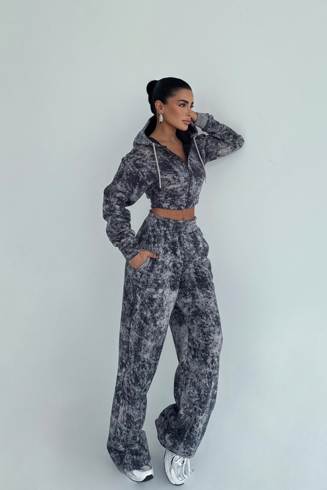 Füme Joelle Desenli Eşofman Takım ATE-3641 - 2