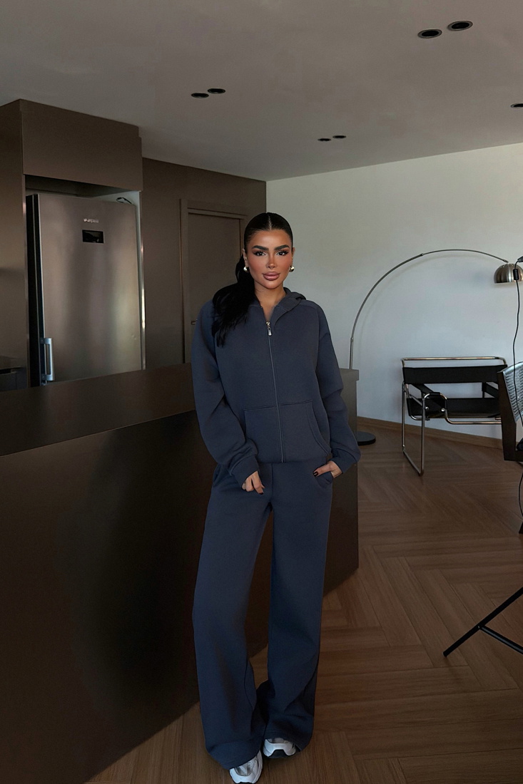 Füme Bonny Fermuarlı Eşofman Takımı ATE-3868 - EYYO