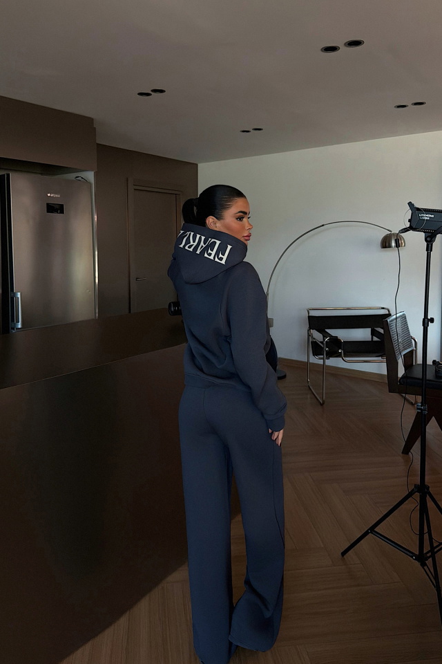 Füme Bonny Fermuarlı Eşofman Takımı ATE-3868 - 4