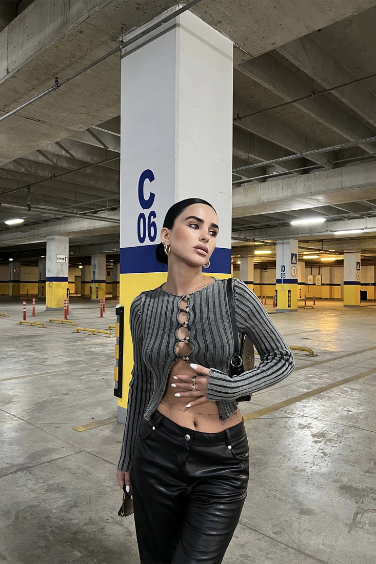 Füme Önü Düğmeli Hırka ATE2163 - EYYO