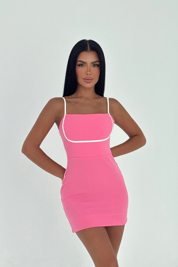 Fuşya Orelia Mini Elbise ATE-3439 - EYYO