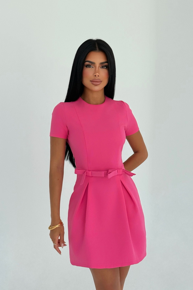 Fuşya Basic Mini Elbise ATE-3146 