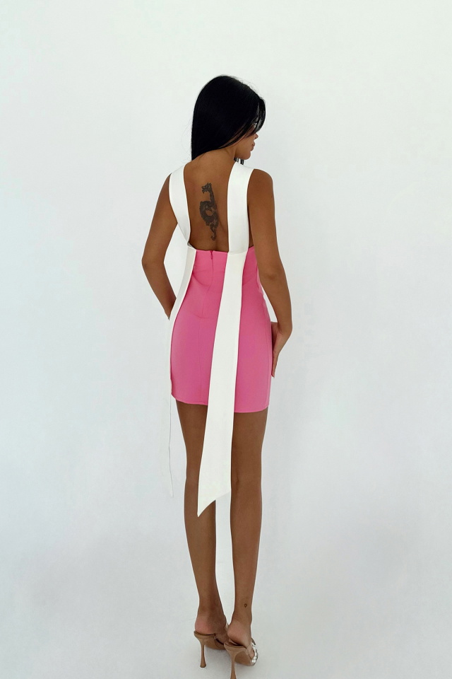Fuşya Winnie Mini Elbise ATE-3336 - 3