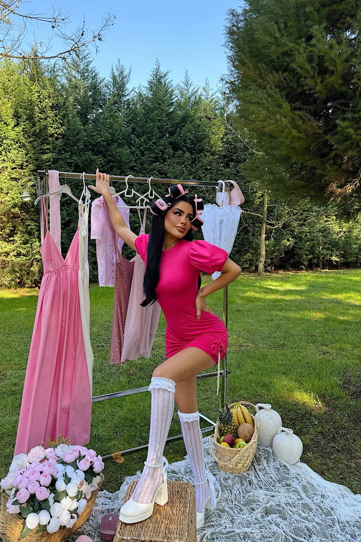 Fuşya Mavokely Elbise ATE-4962 - EYYO