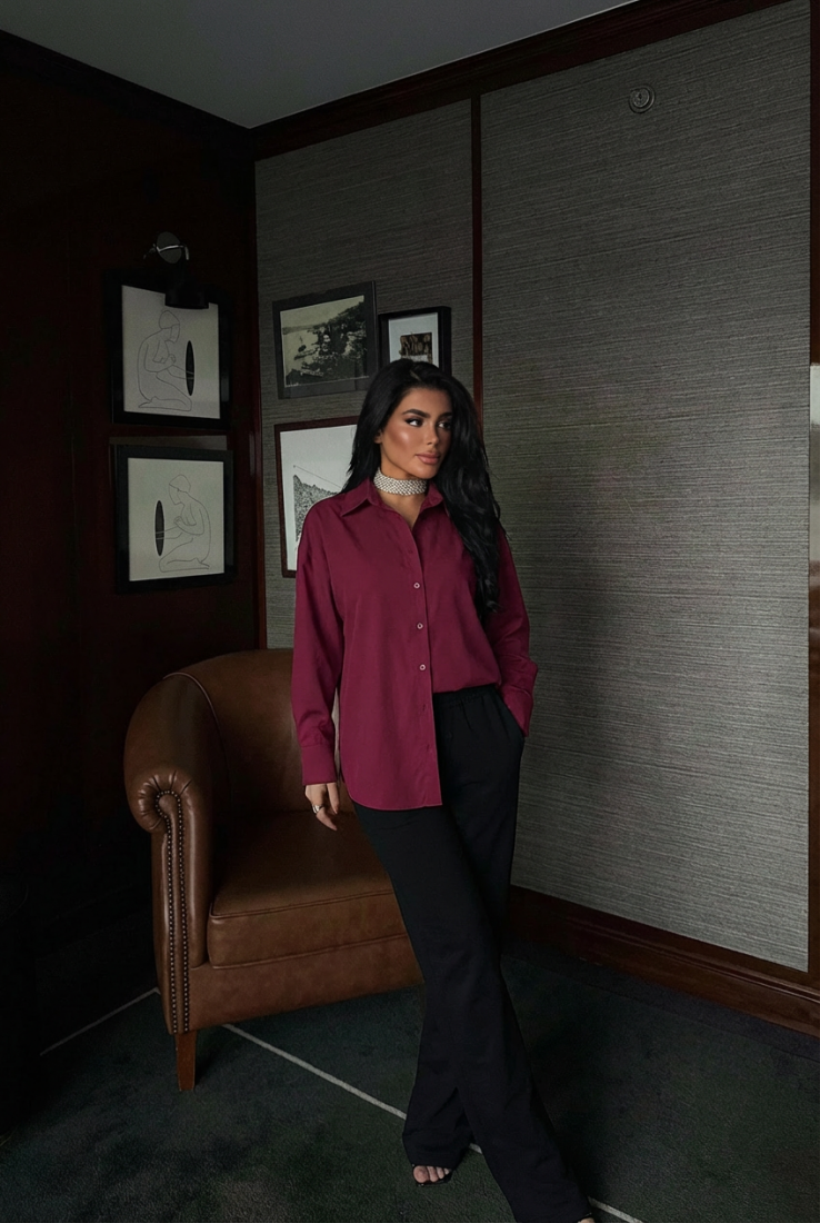 Fuşya Önü Düğmeli Gömlek ATE-2090 - EYYO