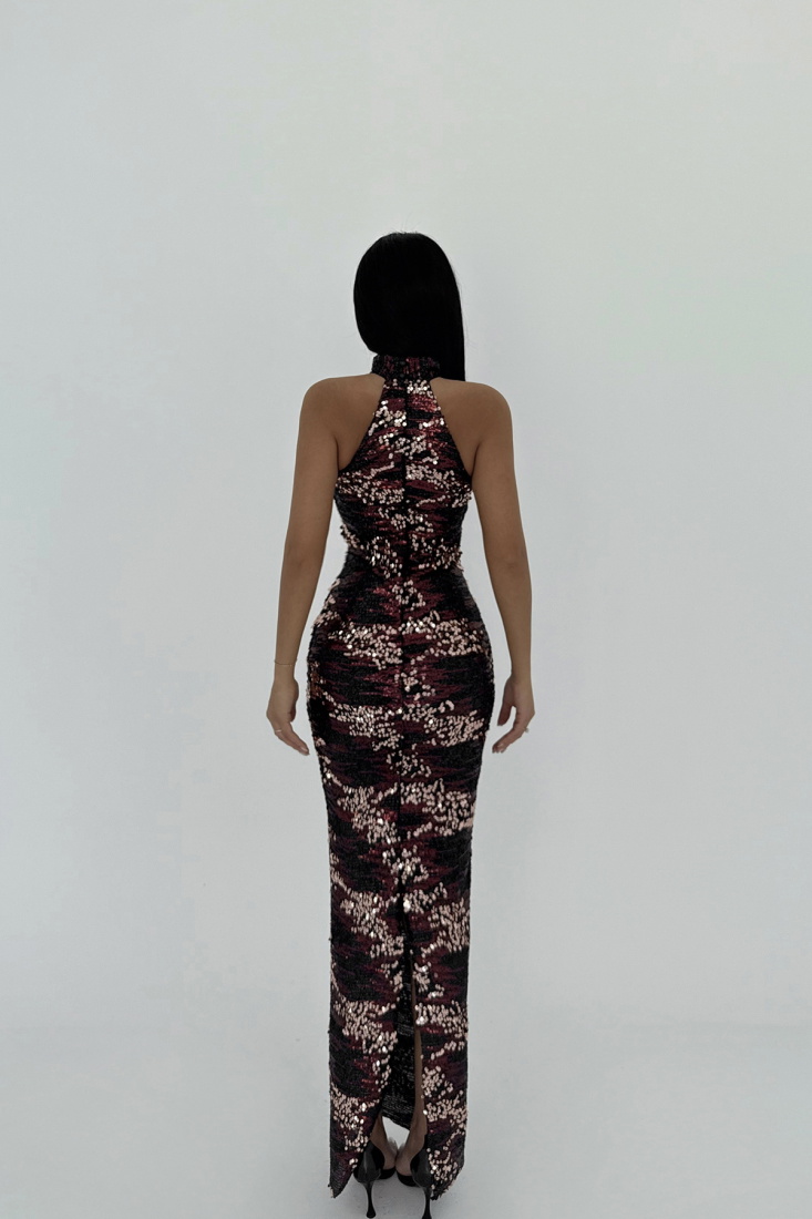 Fuşya Shion Payetli Elbise ATE-2681 - EYYO