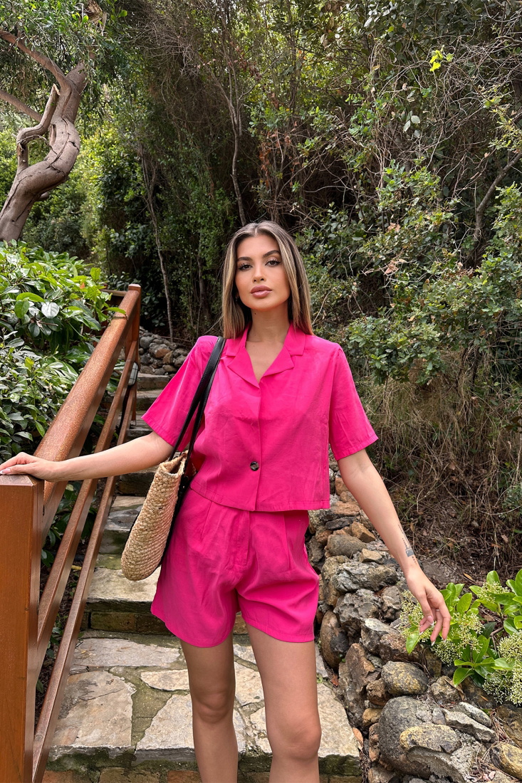 Fuşya Şortlu Takım ATE6637 - EYYO
