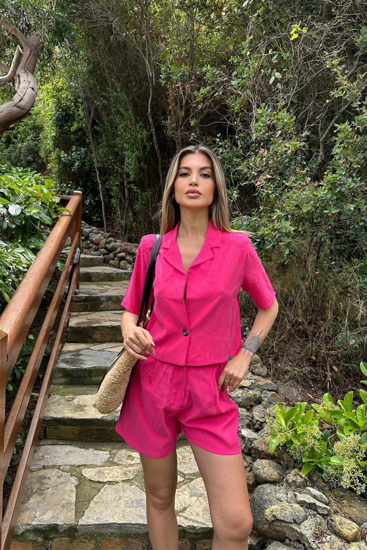 Fuşya Şortlu Takım ATE6637 - EYYO