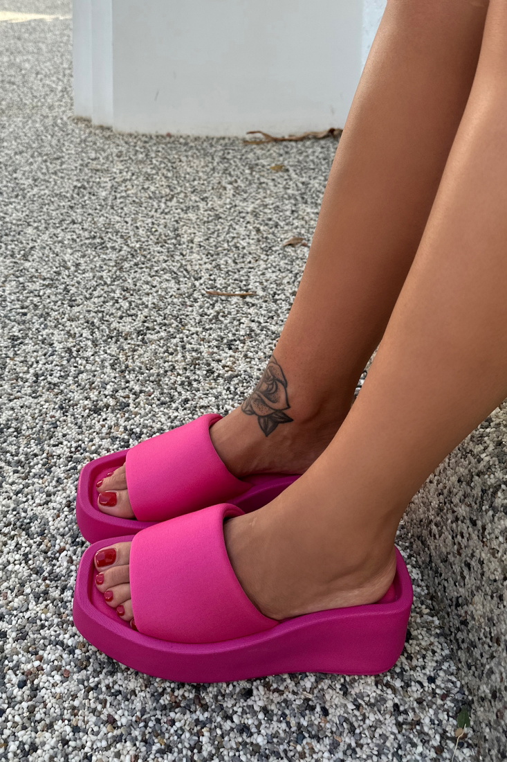 Fuşya Yüksek Taban Terlik ATEL2054 - EYYO