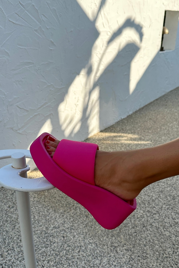 Fuşya Yüksek Taban Terlik ATEL2054 - EYYO