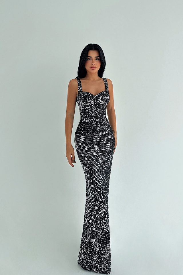 Gold Freja Payetli Elbise ATE-3591 - 2