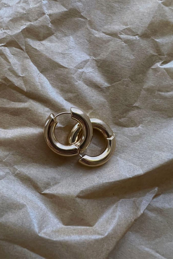 Gold Ring Earrings AK158 - EYYO