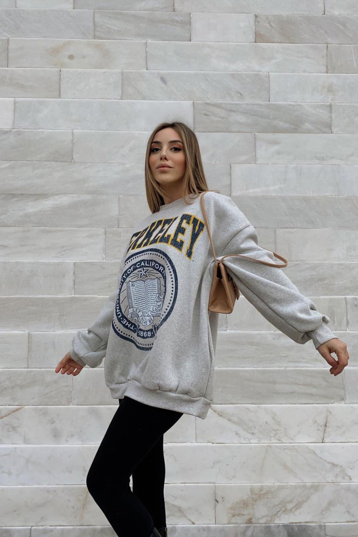 Gray Berkeley Oversize Sweat ATE2101 - KTN