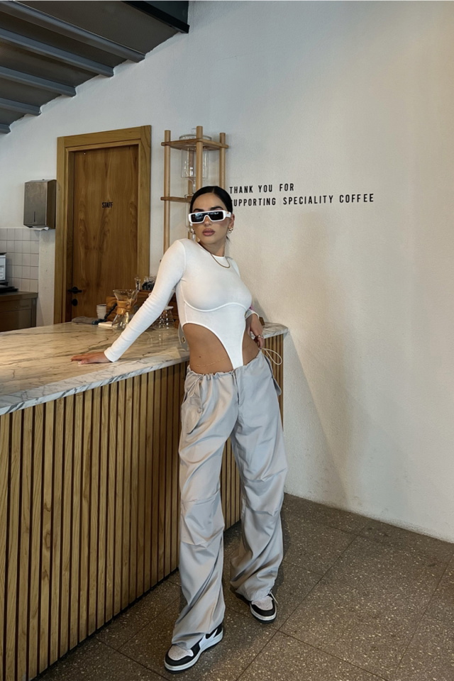 Gray Laced Pants ATE2311 - 1