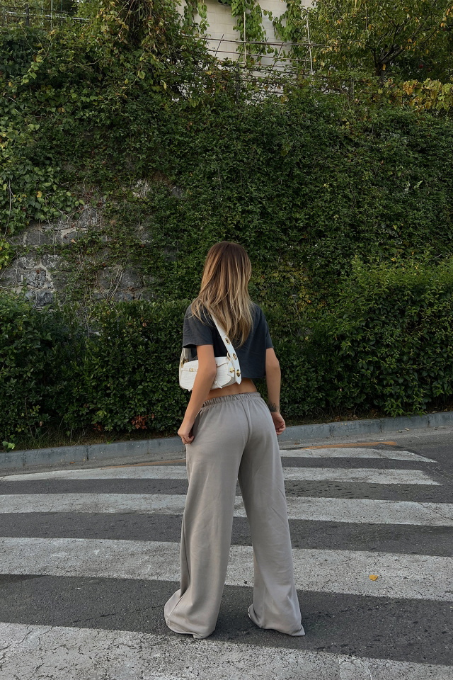 Gray Low-Waist Sweatpants ATE2003 - 4